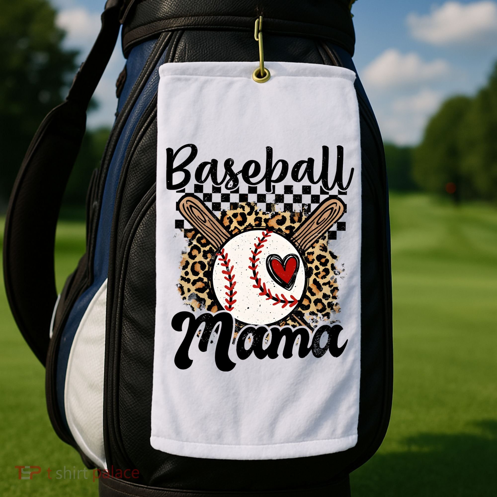 Baseball Mama Baseball Mom Family Funny Golf Towel