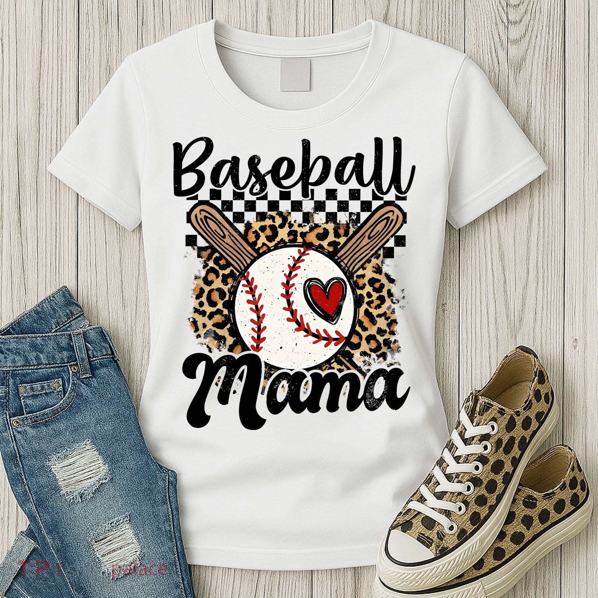 Baseball Mama Baseball Mom Family Funny Women's T-Shirt