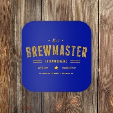 Brew Master Beer Brewing Homebrew Gift For Brewer Brewmaster Cool Gift Coaster