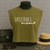 Baseball Mom Garment-Dyed Women's Muscle Tee thumb 3