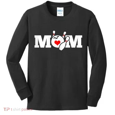 Bowling Mom Kids Long Sleeve Shirt