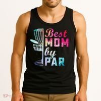 Best Mom By Par Disc Golf Frisbee Golfer Cool Tank Top thumb 3