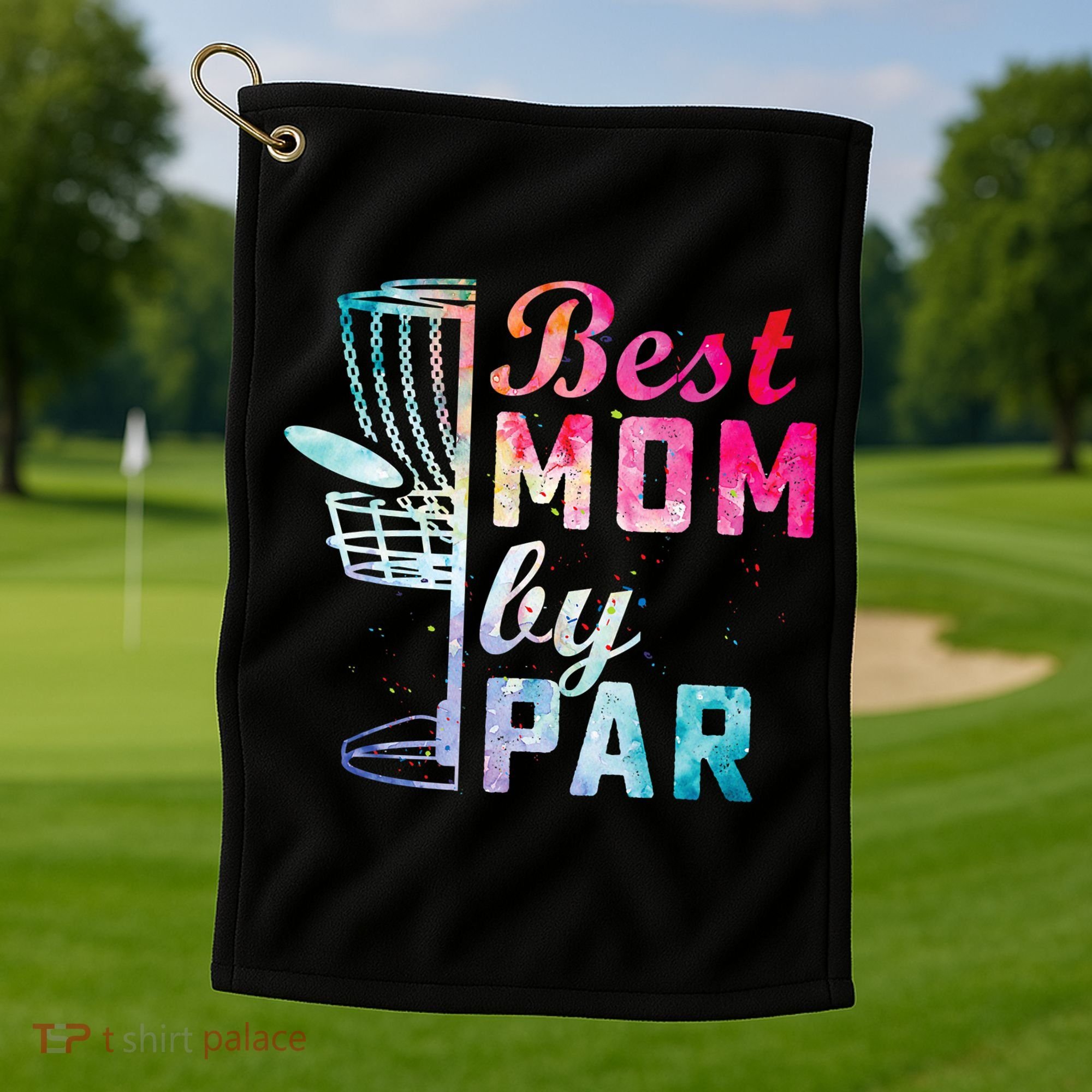Best Mom By Par Disc Golf Frisbee Golfer Cool Golf Towel