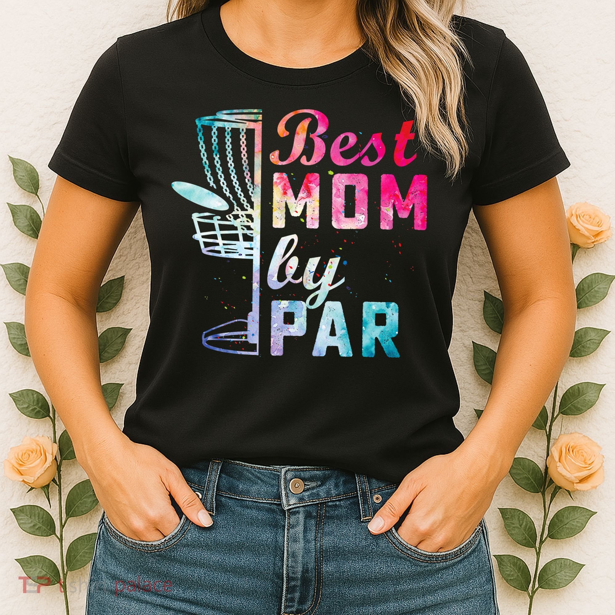 Best Mom By Par Disc Golf Frisbee Golfer Cool Women's T-Shirt