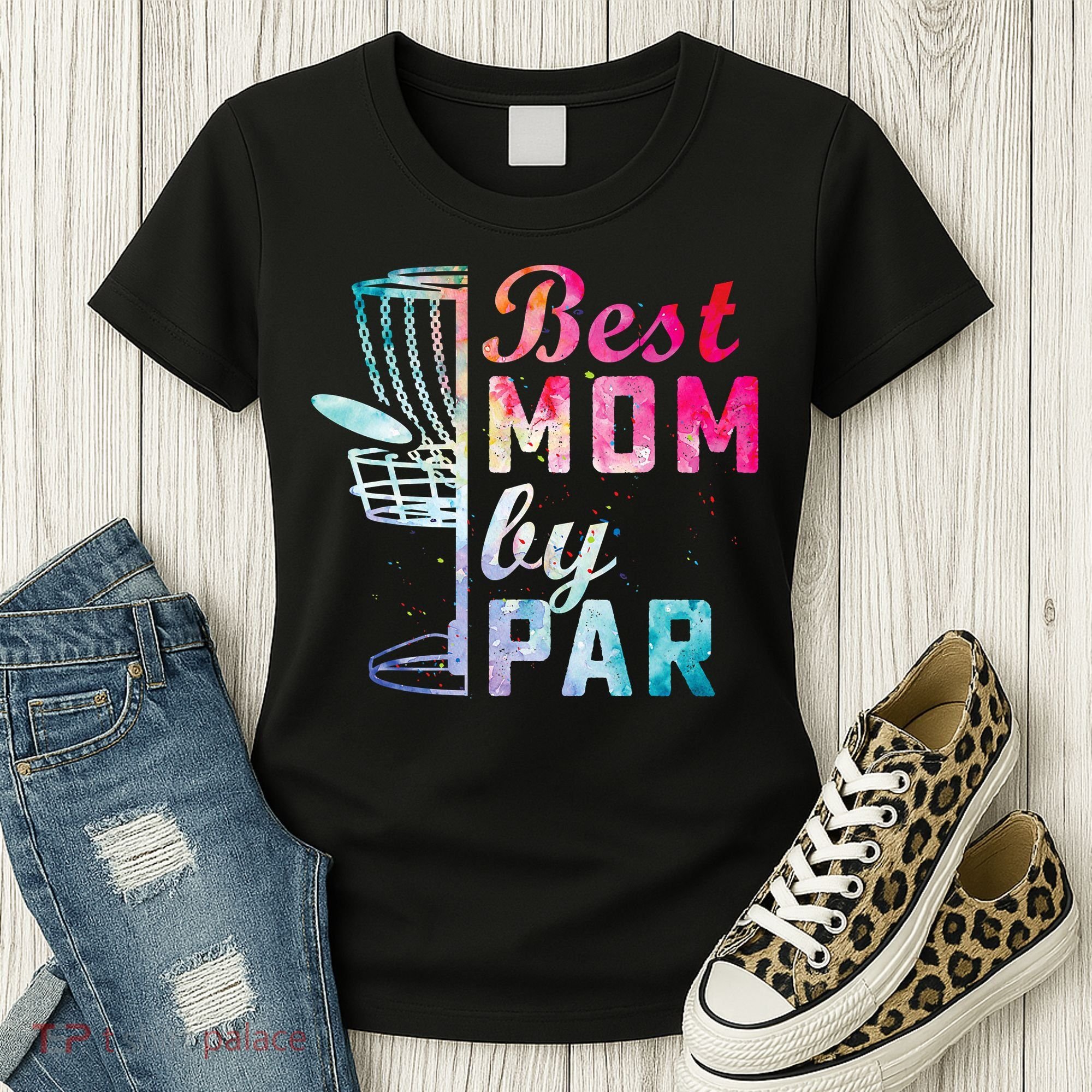 Best Mom By Par Disc Golf Frisbee Golfer Cool Women's T-Shirt