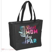 Best Mom By Par Disc Golf Frisbee Golfer Cool Tote Bag thumb 2