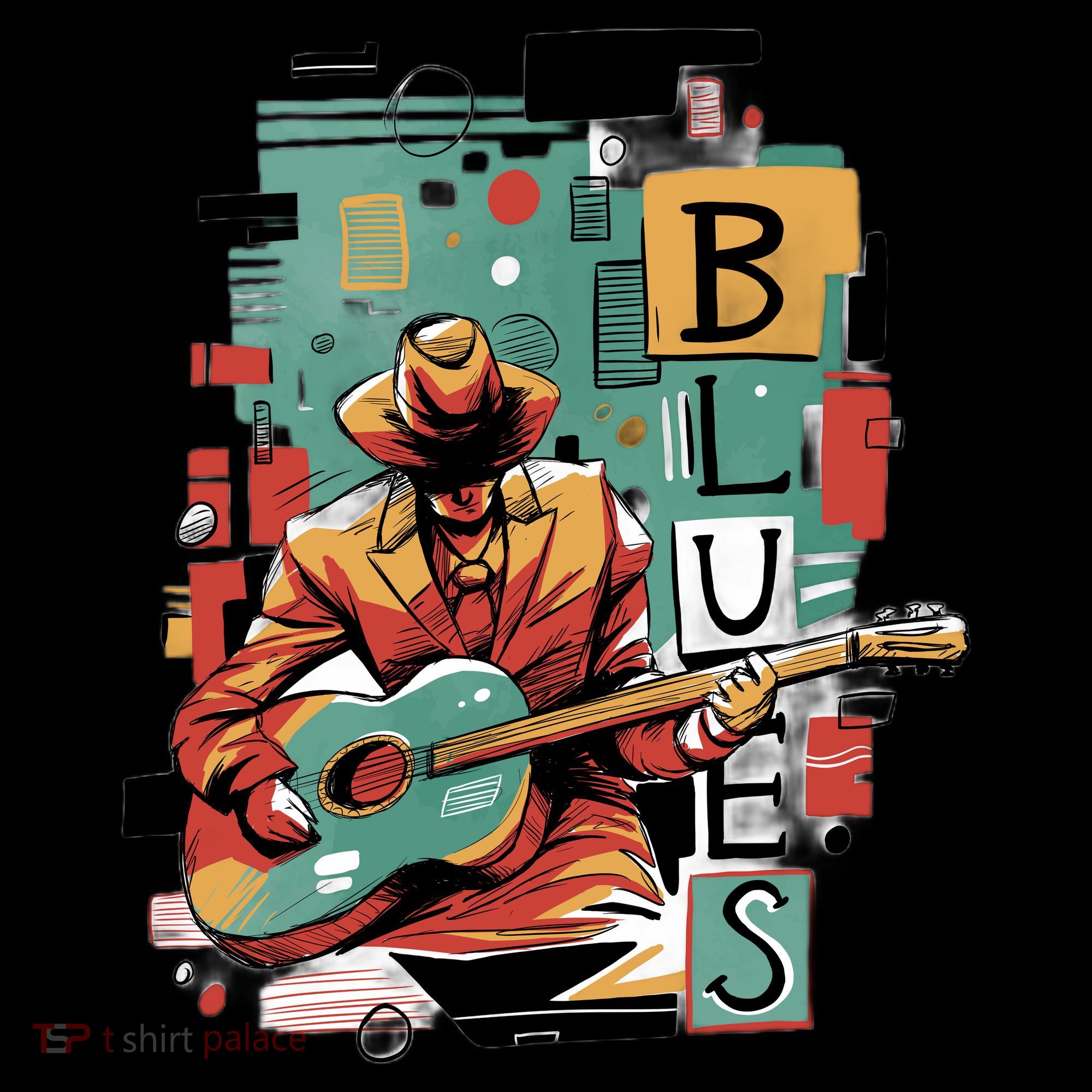 Blues Music Pajama Set