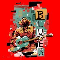Blues Music Santa Hat thumb 1