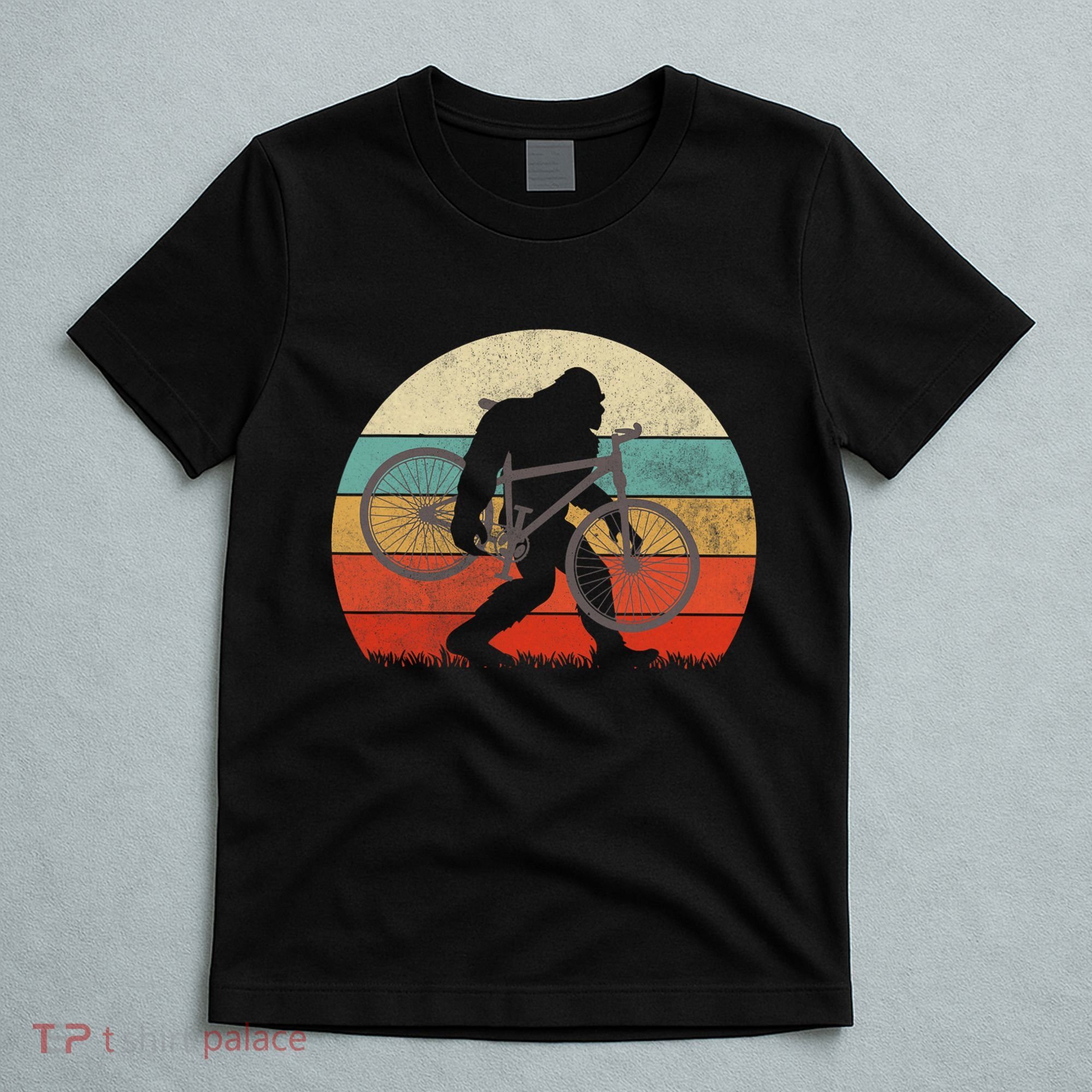Bigfoot Mountain Bike Funny Mtb Biking Cycling Sasquatch T-Shirt