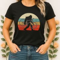 Bigfoot Mountain Bike Funny Mtb Biking Cycling Sasquatch Women's T-Shirt thumb 2