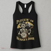 Bluegrass Music Banjo Skeleton Pluckin On Heavens Door Women's Tank Top thumb 3