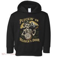 Bluegrass Music Banjo Skeleton Pluckin On Heavens Door Toddler Hoodie thumb 0
