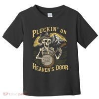 Bluegrass Music Banjo Skeleton Pluckin On Heavens Door Toddler T-Shirt thumb 0