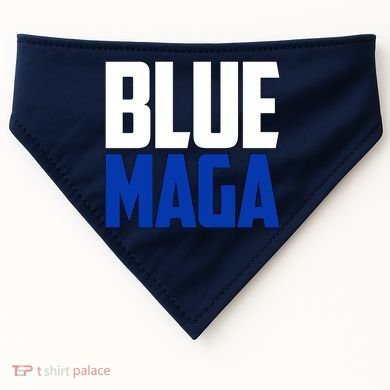Blue MAGA USA-Made Doggie Bandana