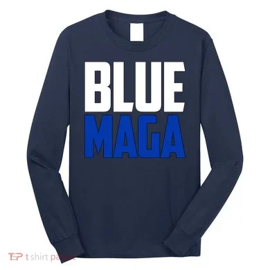Blue MAGA Long Sleeve Shirt
