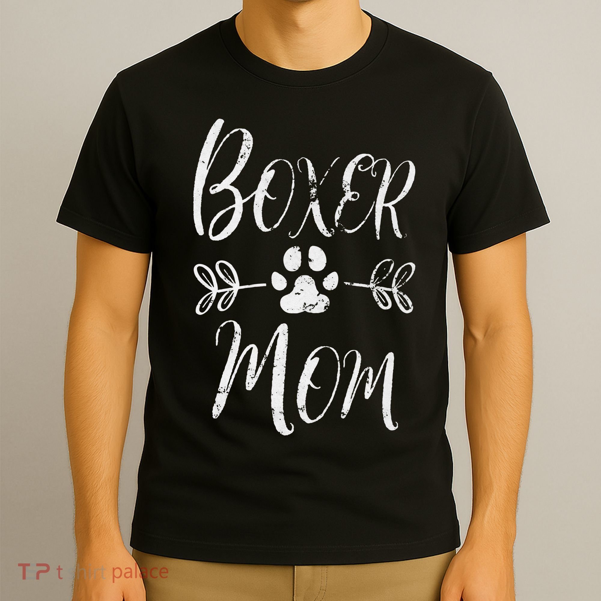Boxer Mom Boxer Dog Lover Owner Funny Boxer Dog Mom T-Shirt