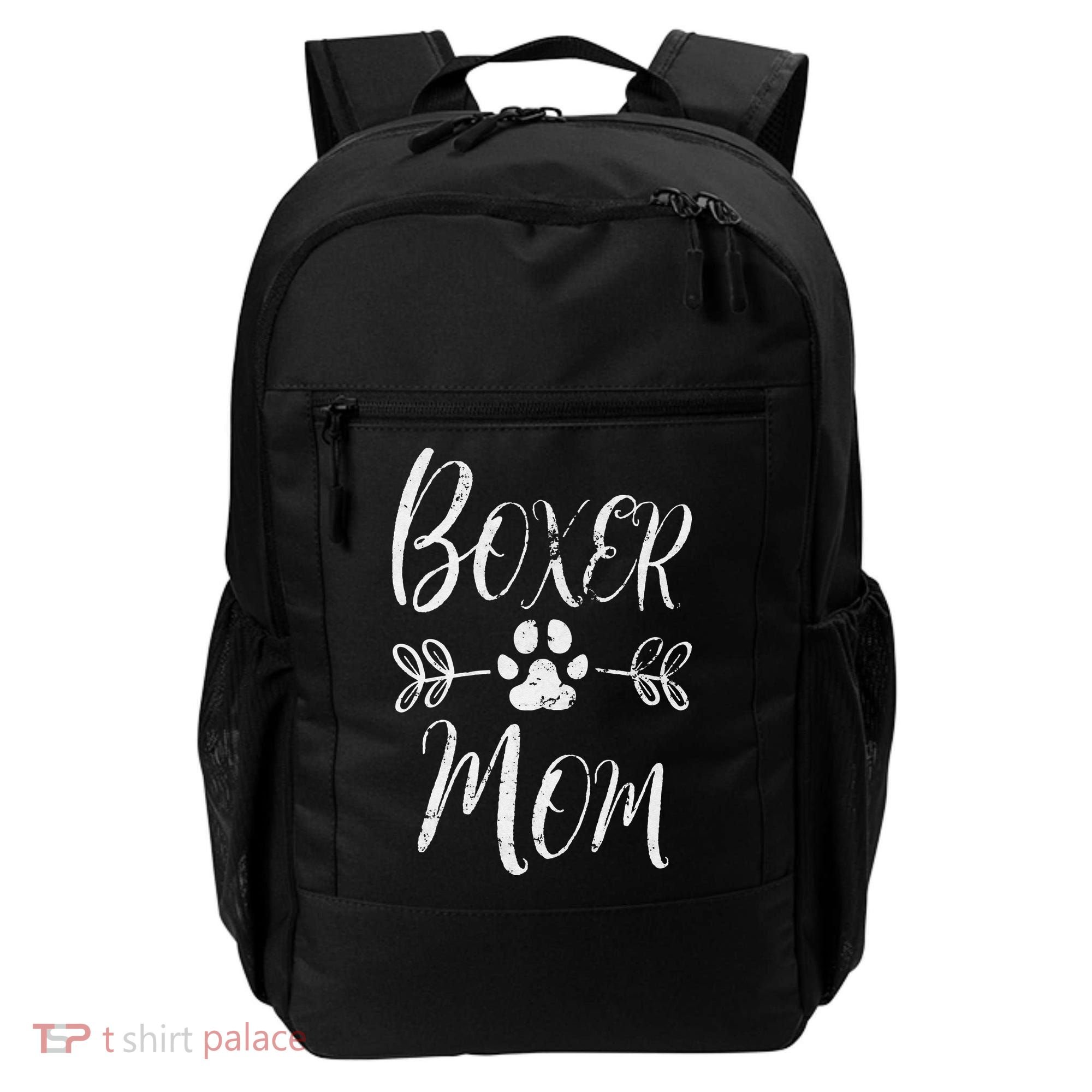 Boxer Mom Boxer Dog Lover Owner Funny Boxer Dog Mom Backpack