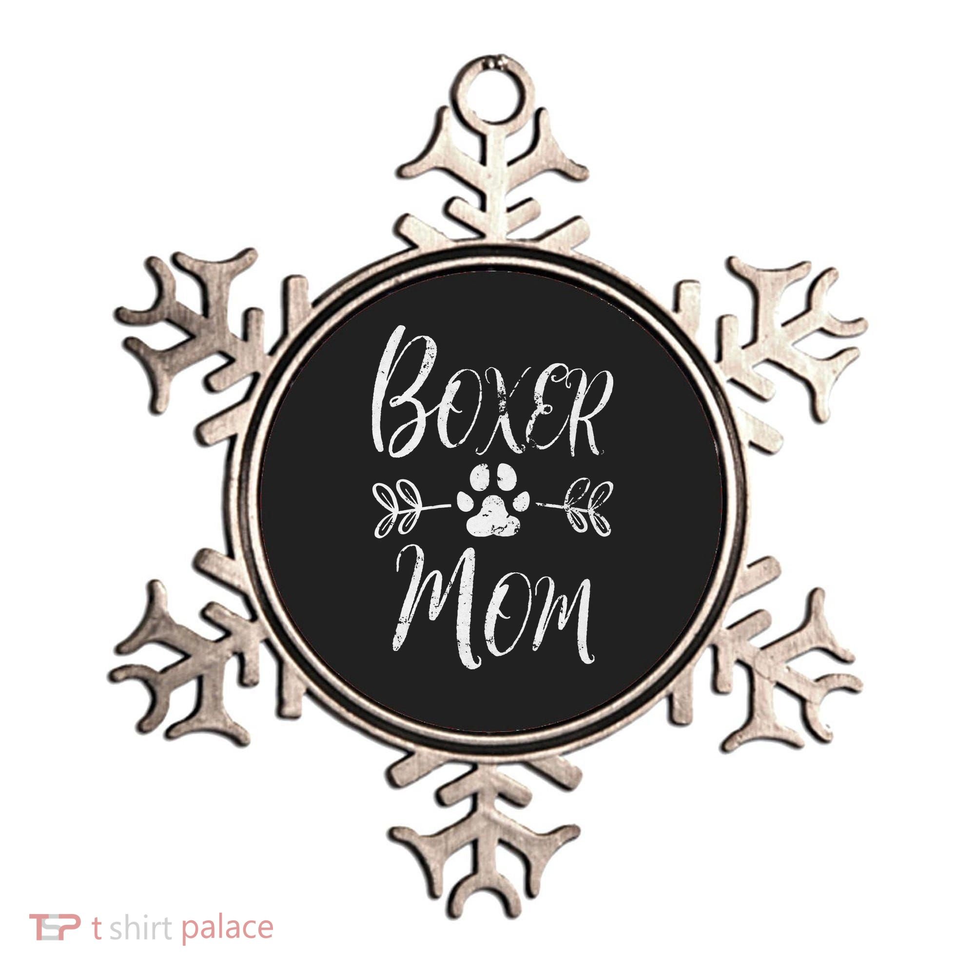 Boxer Mom Boxer Dog Lover Owner Funny Boxer Dog Mom Ornament
