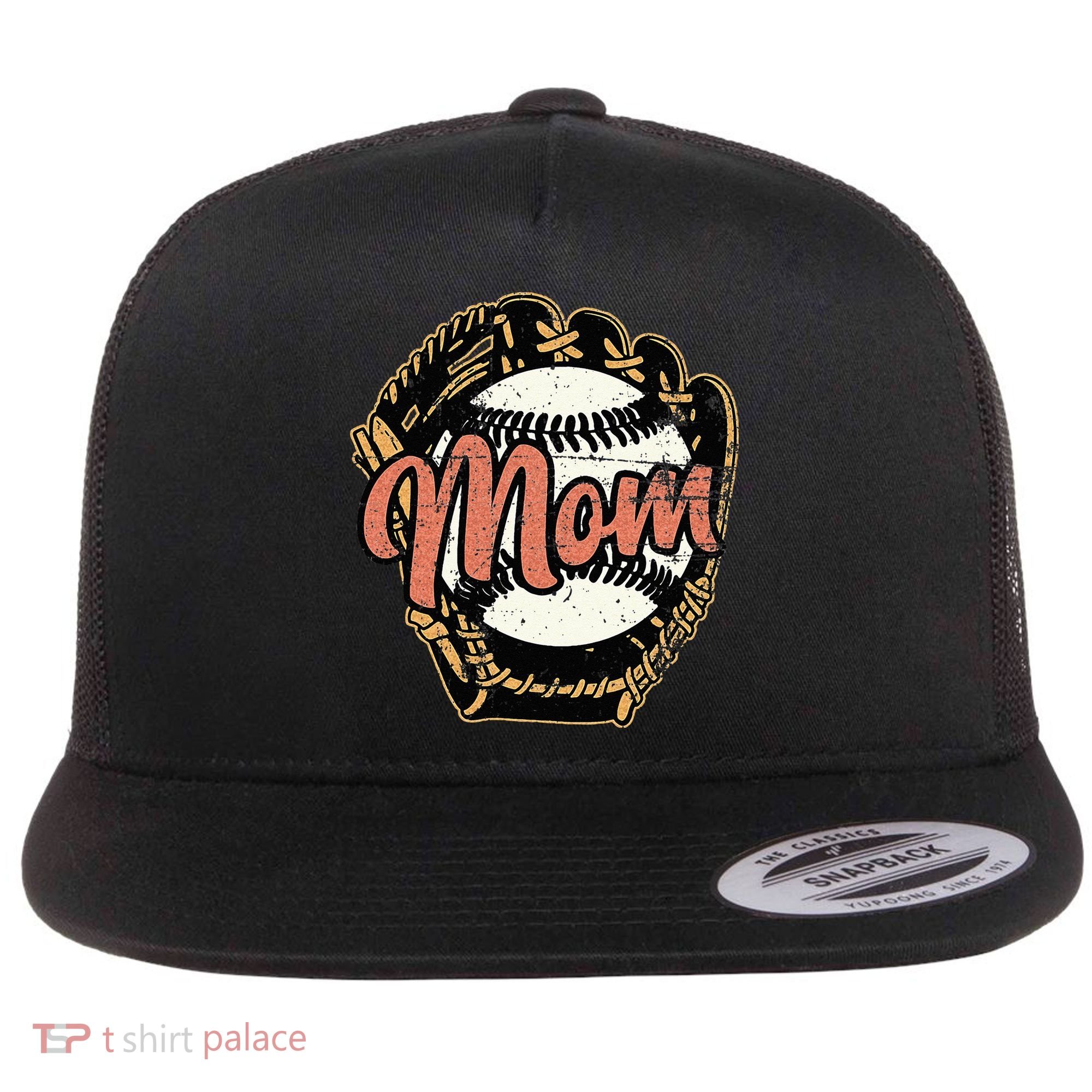 Baseball Mom Baseball Baseball Lover Flat Bill Trucker Hat