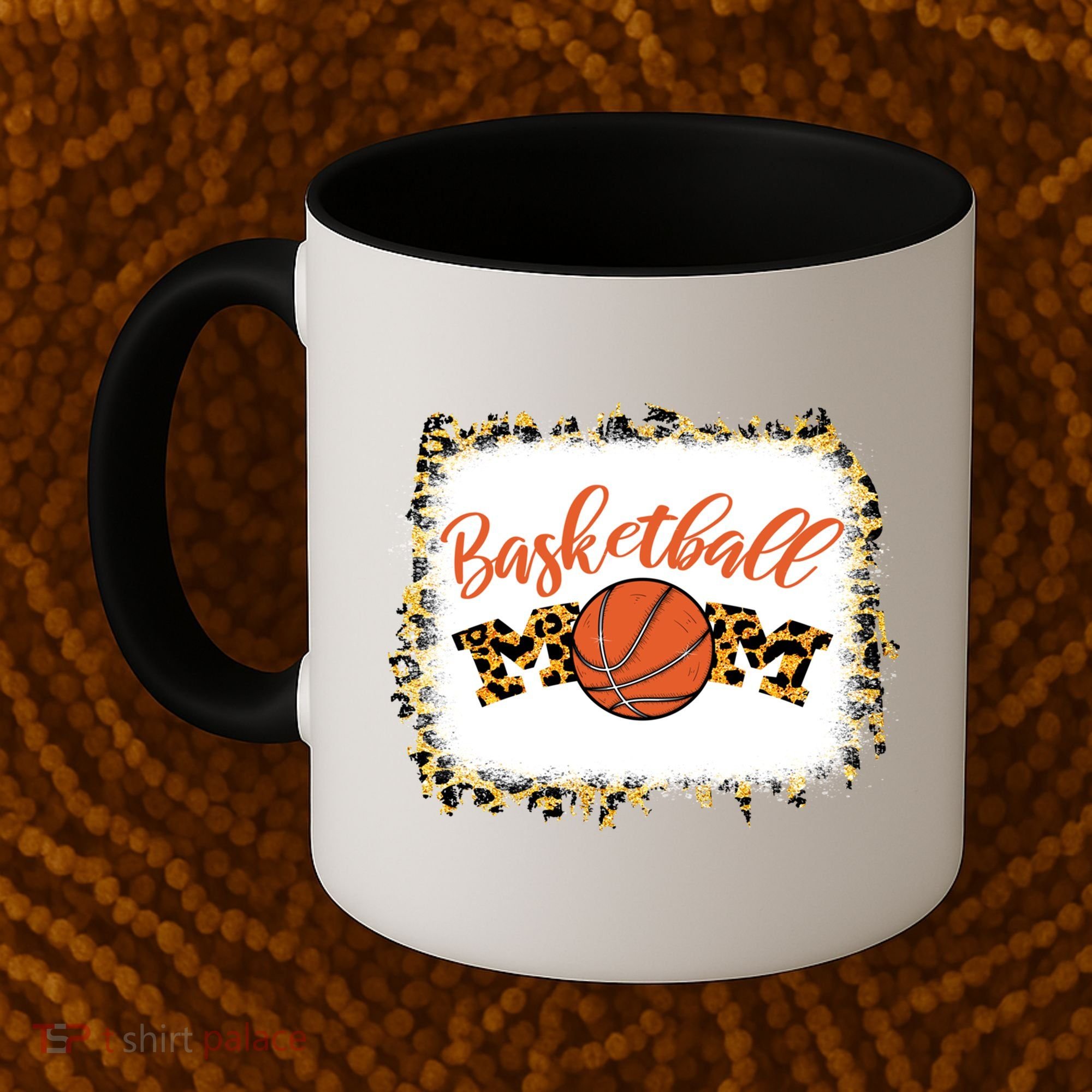 Basketball Mom Bleached Leopard Mother's Day Basketball Mom Gift Coffee Mug