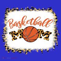 Basketball Mom Bleached Leopard Mother's Day Basketball Mom Gift Button thumb 1
