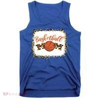 Basketball Mom Bleached Leopard Mother's Day Basketball Mom Gift Tank Top thumb 0
