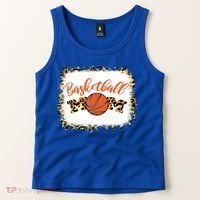 Basketball Mom Bleached Leopard Mother's Day Basketball Mom Gift Tank Top thumb 2