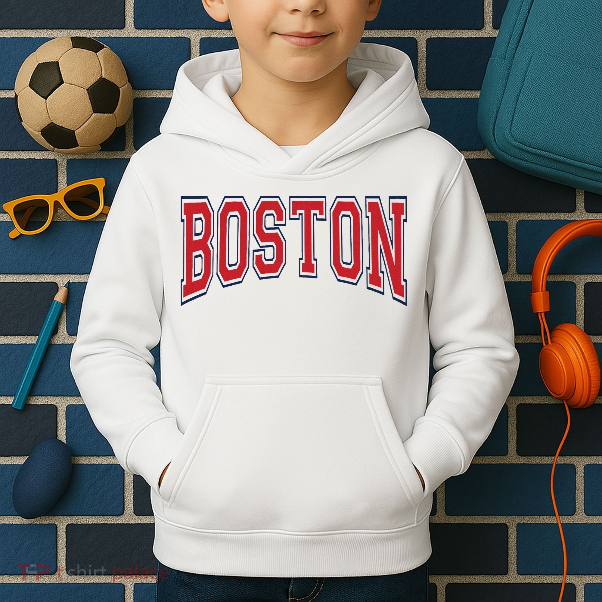 Boston Massachusetts Kids Hoodie