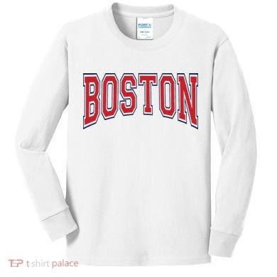 Boston Massachusetts Kids Long Sleeve Shirt