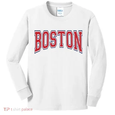 Boston Massachusetts Kids Long Sleeve Shirt