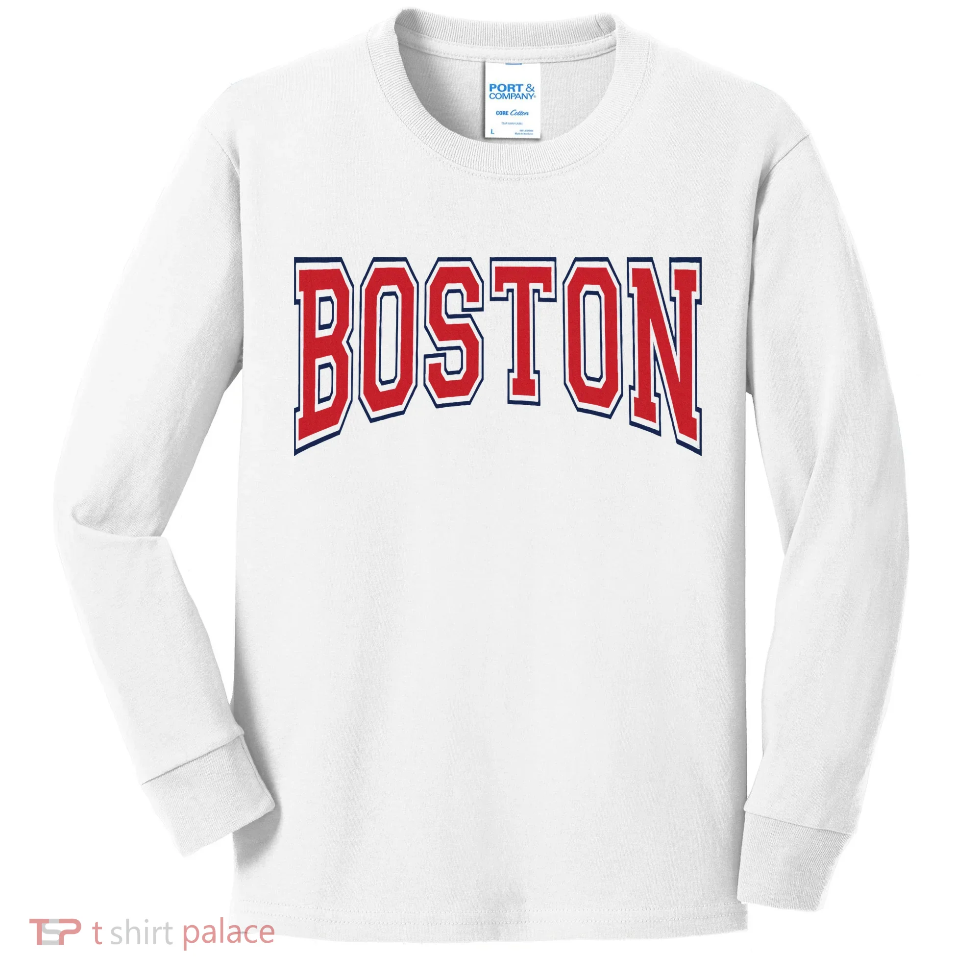 Boston Massachusetts Kids Long Sleeve Shirt