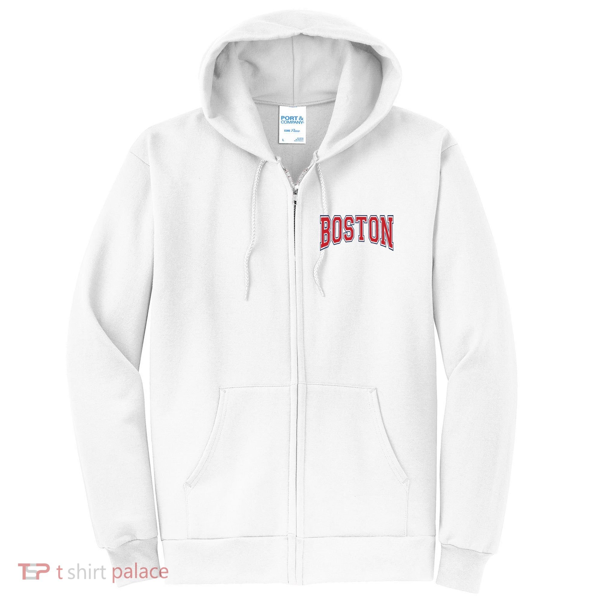 Boston Massachusetts Full Zip Hoodie