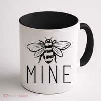 BEE MINE Bumblebee Cute Retro Valentine's Day Funny Coffee Mug thumb 1