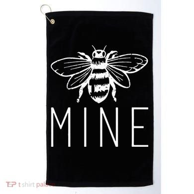 BEE MINE Bumblebee Cute Retro Valentine's Day Funny Golf Towel