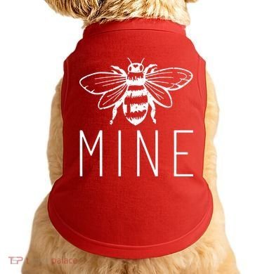 BEE MINE Bumblebee Cute Retro Valentine's Day Funny Doggie Tank