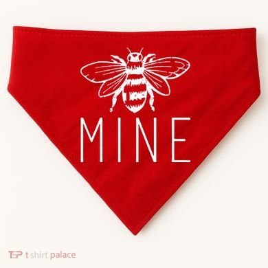 BEE MINE Bumblebee Cute Retro Valentine's Day Funny USA-Made Doggie Bandana