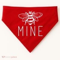 BEE MINE Bumblebee Cute Retro Valentine's Day Funny USA-Made Doggie Bandana thumb 0