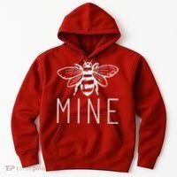BEE MINE Bumblebee Cute Retro Valentine's Day Funny Hoodie thumb 0