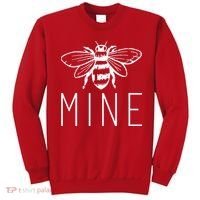 BEE MINE Bumblebee Cute Retro Valentine's Day Funny Sweatshirt thumb 0