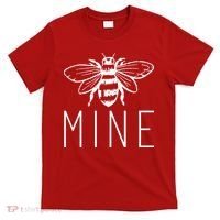 BEE MINE Bumblebee Cute Retro Valentine's Day Funny T-Shirt thumb 0