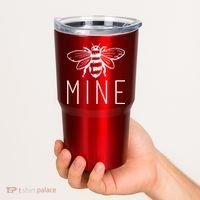 BEE MINE Bumblebee Cute Retro Valentine's Day Funny Tumbler thumb 2