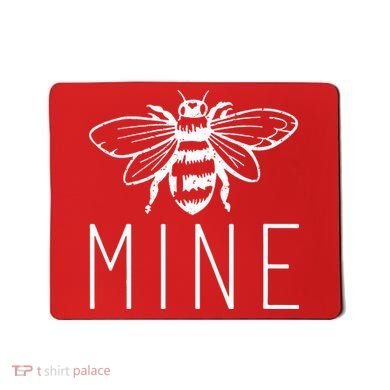 BEE MINE Bumblebee Cute Retro Valentine's Day Funny Mousepad