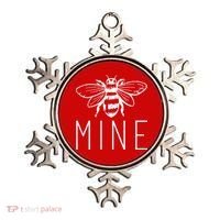 BEE MINE Bumblebee Cute Retro Valentine's Day Funny Ornament thumb 0