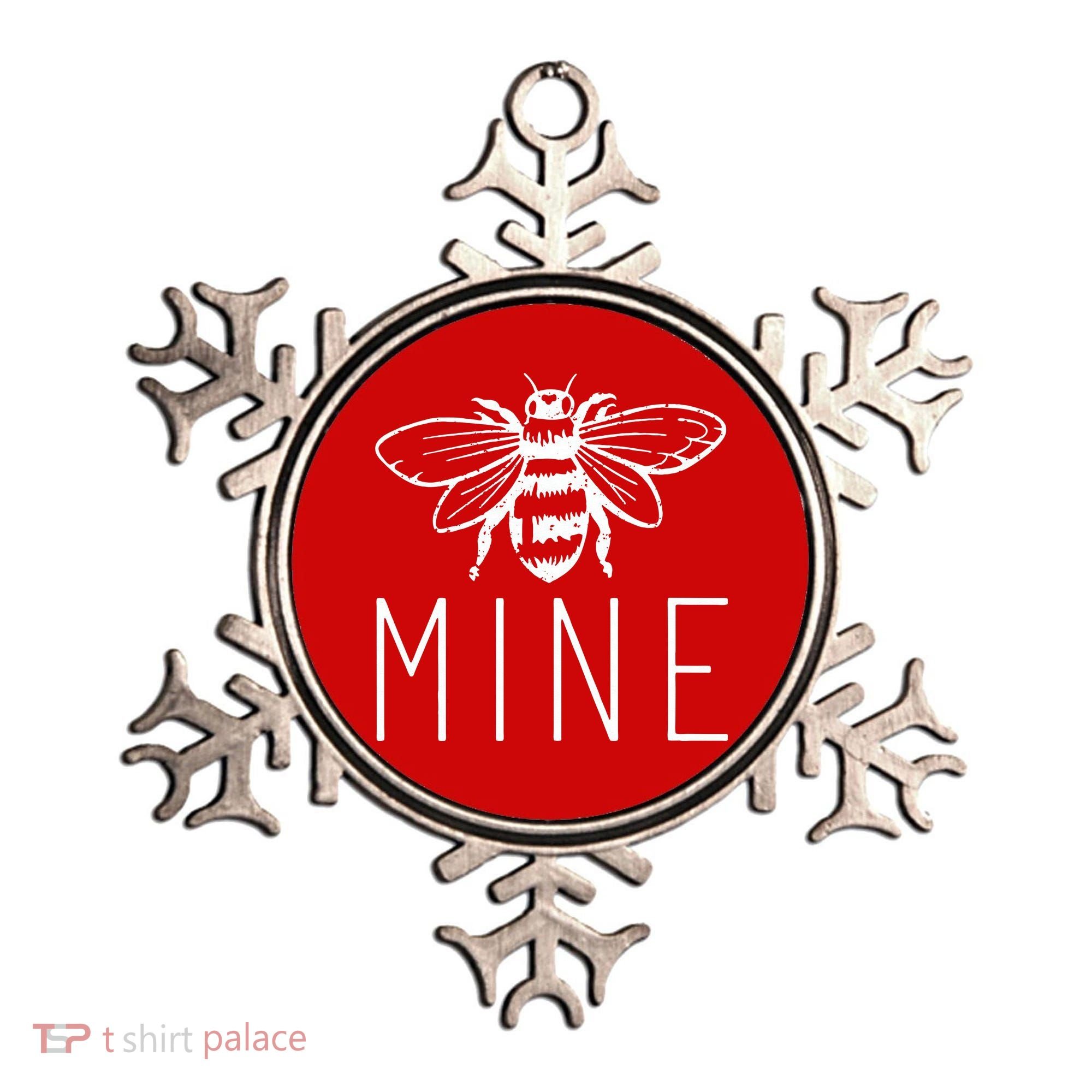 BEE MINE Bumblebee Cute Retro Valentine's Day Funny Ornament