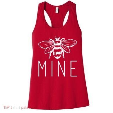 BEE MINE Bumblebee Cute Retro Valentine's Day Funny Women's Tank Top
