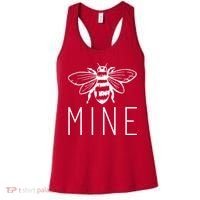 BEE MINE Bumblebee Cute Retro Valentine's Day Funny Women's Tank Top thumb 0