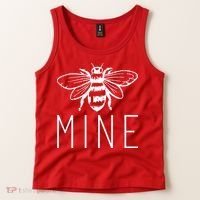 BEE MINE Bumblebee Cute Retro Valentine's Day Funny Tank Top thumb 2
