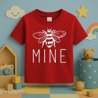 BEE MINE Bumblebee Cute Retro Valentine's Day Funny Toddler T-Shirt thumb 3