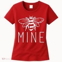BEE MINE Bumblebee Cute Retro Valentine's Day Funny Women's T-Shirt thumb 0