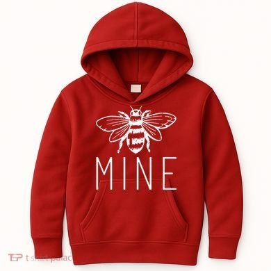 BEE MINE Bumblebee Cute Retro Valentine's Day Funny Kids Hoodie